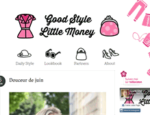 Tablet Screenshot of goodstylelittlemoney.com